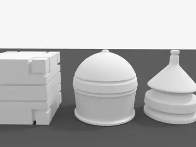 Test model tower and box Free 3D model