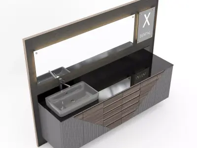 Hiworc Medical Clinic Cabinet Set 3 3D model