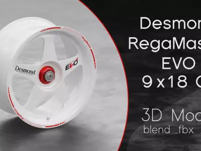 Desmond RegaMaster EVO Centerlock Wheel 3D Model 3D model