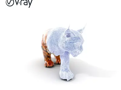 Jungle Wildcat Model Pack with Detailed Textures Low-poly 3D model