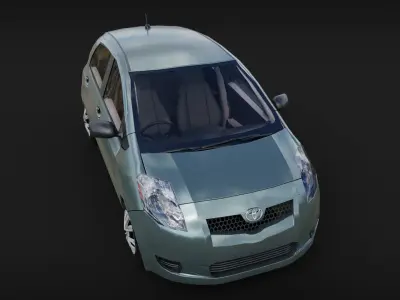 Toyota Vitz Yaris Hatchback Low-poly 3D model