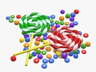 Candy Lollipop 3D model
