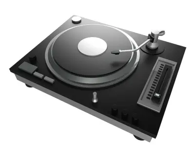 dj turntable disco dance music 3D model
