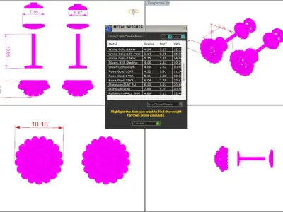 Round Halo Stud Earrings Women 3D print model 3D print model