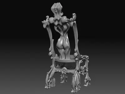 Baroque Fantasy Furniture Set 3D print model