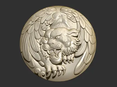 winged tiger 3D print model