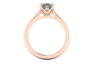 Solitaire Diamond Women Ring R5 3D print model