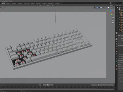 Keyboard art 3D model