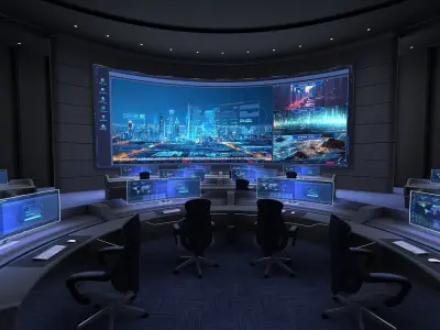monitoring Center Command Center 3D model purchase