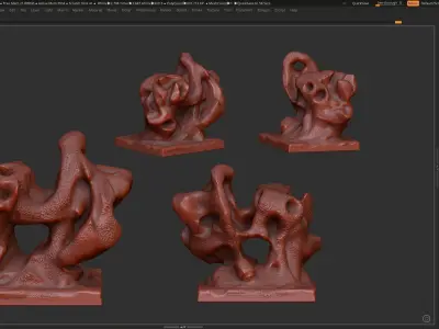 Modern Abstract Decorative sculpture 3d print model 3D print model 3