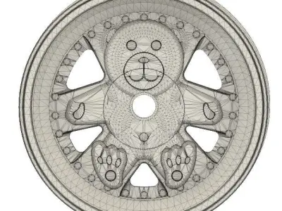 12MM HEX D52mm RC Wheels 3P Ronal Teddy with and without tires 3D print model