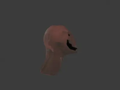 Cursed Monster Head horror creepy Free low-poly 3D model