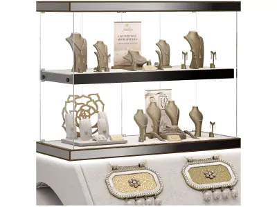 Stylish jewelry showcase 3 3D model