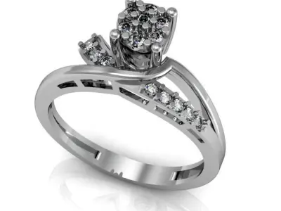 daimond  ring 3D print model