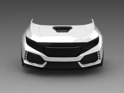 CIVIC TYPE R FK8 Front Exterior Surface Model - 3D Laser-Scanned 3D model