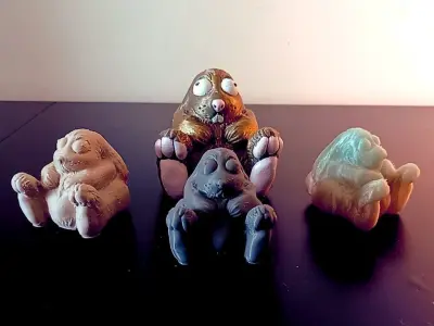 Happy fat rabbit 3D print model