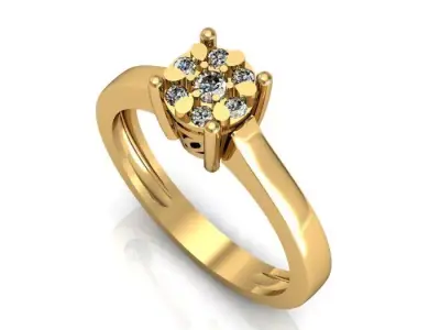 daimond ring 3D print model get