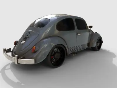 Vokswagen - Punisher Low-poly 3D model