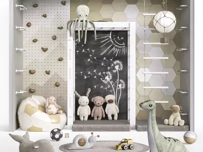 decor and furniture for nursery  3D model
