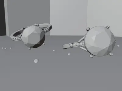 Luxury Diamond Ring 3D Model 3D model