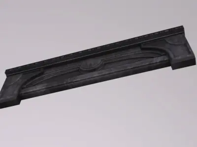Wall Top City Dark  Low-poly 3D model