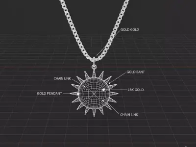 Golden Solaris Pendant 3D print model