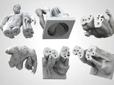 Farnese Hercules Statue 3D print model