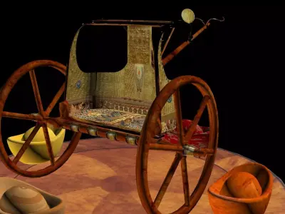 Egyptian Chariot  Low-poly 3D model