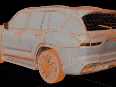 Lexus LX500 D 3D model