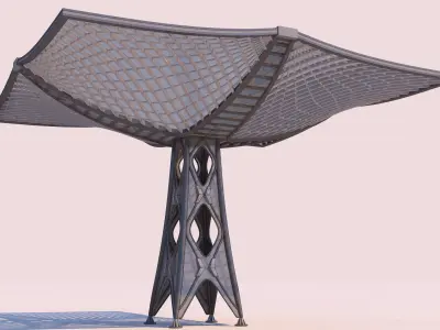 0040 - Parametric Pergola 3D model