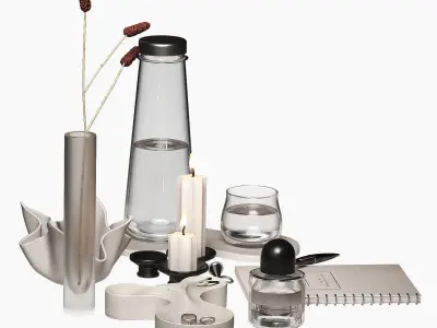 Decorative set Minimal style home decor 2 3D model