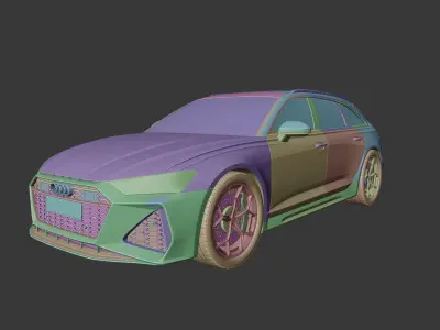 Audi rs6 2024 avant 3D model