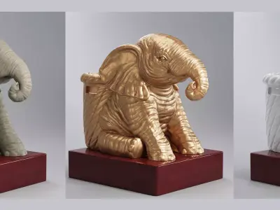 Baby Elephant   Free 3D print model