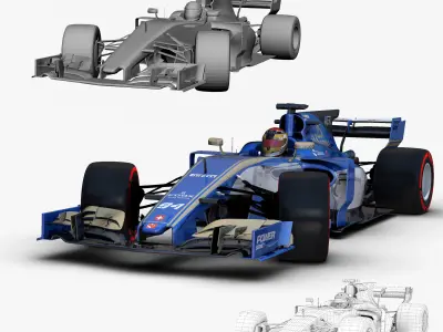 Sauber C36 Low-poly 3D model