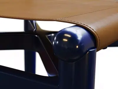 Luxury Wooden Dining Set with Upholstered Chairs Low-poly 3D model