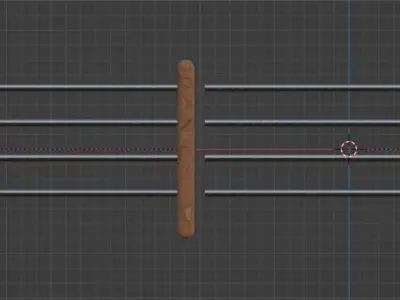 Simple Fence Free low-poly 3D model