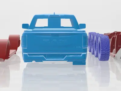 RAM 1500 2025 - Separate Parts STL Model 3D print model