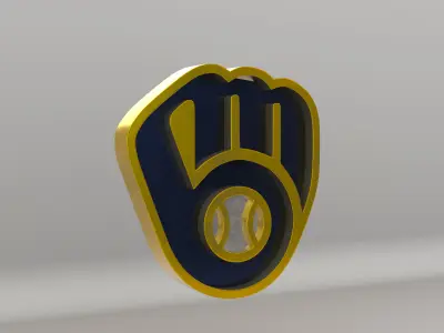 MLB Milwaukee Brewers V2 Team Logo 3D model