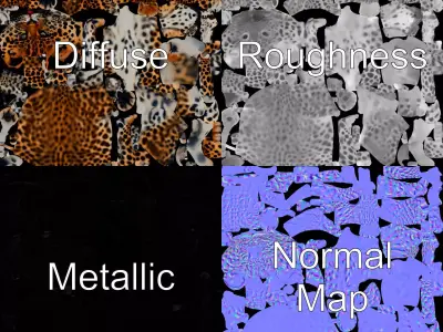 Majestic Leopard model pack Low-poly 3D model