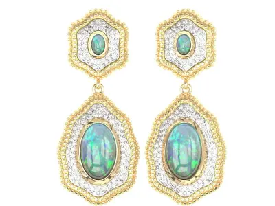 Nugget earrings 3D print model