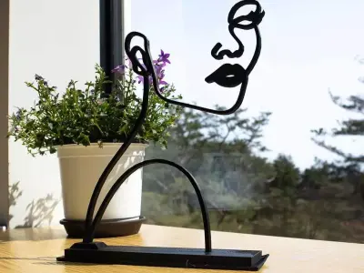 3D Line Art - 3Dprintable STL -  NO Support 3D print model