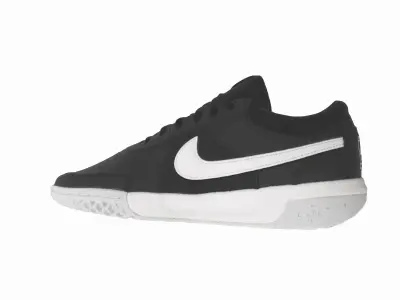 Nike Court Lite Black Low-poly 3D model