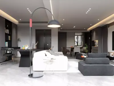 Modern living room 3D model  3D model