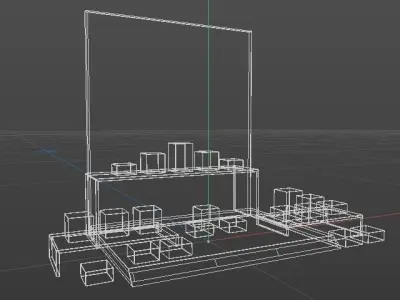 Luxury showcase model 3D model