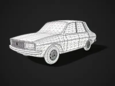 Renault 12TL 1971 Low-poly 3D model