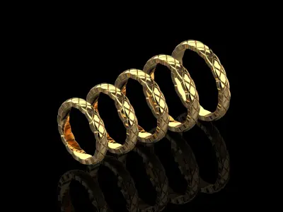 Coco Crush mini rings in different sizes 15 - 19 3D Model Pack