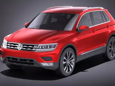 Volkswagen Tiguan 2017 VRAY 3D model