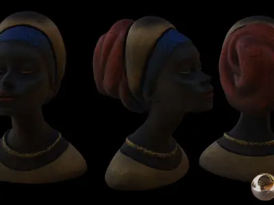 Woman Figure Low-poly 3D model