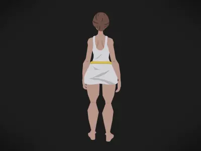 Colorly - Philosopher Girl - Game Ready - Rigged - Customizable Low-poly 3D model