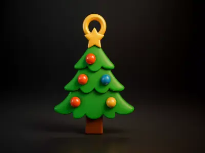 Christmas Tree Ornament Festive Holiday Decoration  3D print model
